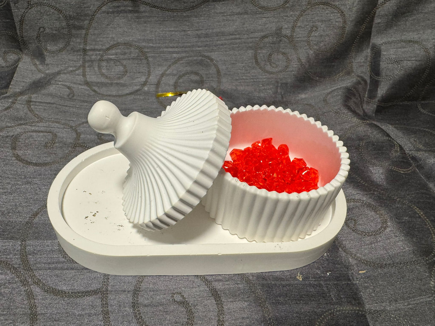 Artisan Concrete Jar with Tray